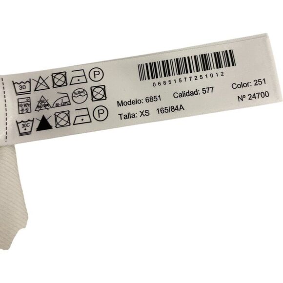 Massimo Dutti Womens Shirt Size XS White Black Contrast Ringer Tee 6851/577 NWT - Picture 4 of 10